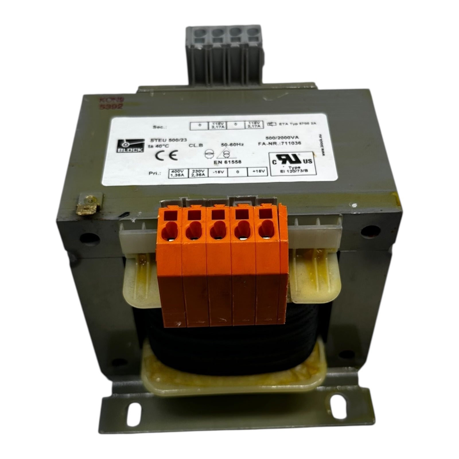 Block STEU500/23 Transformator 2000VA 115V 230V 400V