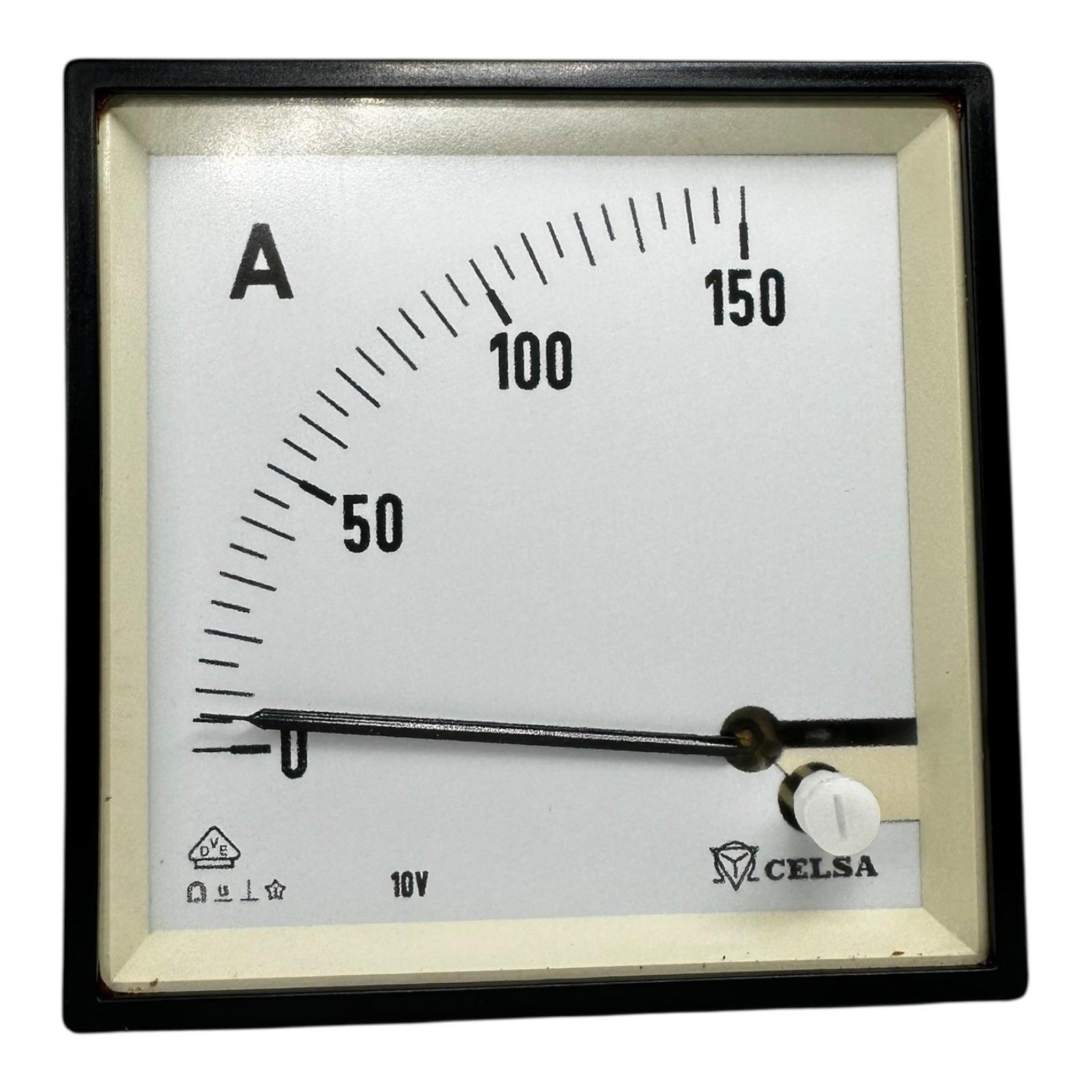 Celsa Analog Amperemeter 150A Einbaugerät 10V Strommessgerät