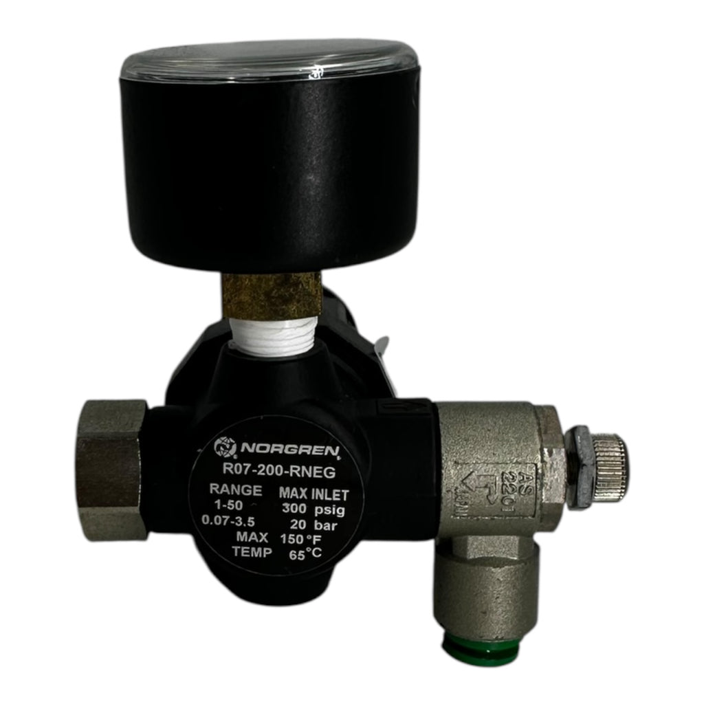 Norgren R07-200-RNEG Druckregler 0.07–3.5 bar mit Manometer & Filter