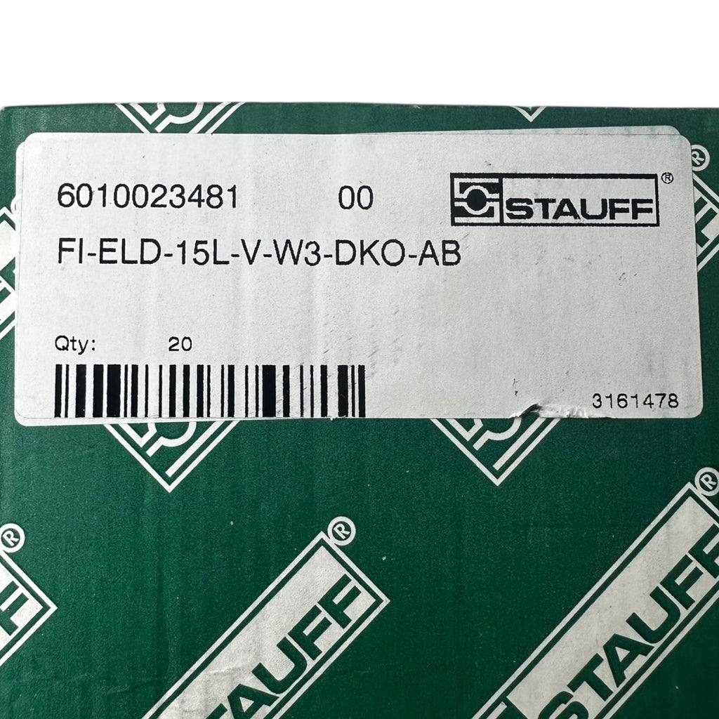 20x Stauff FI-ELD-15L-V-W3-DKO-AB T-Verschraubung Edelstahl 15 mm Hydraulik