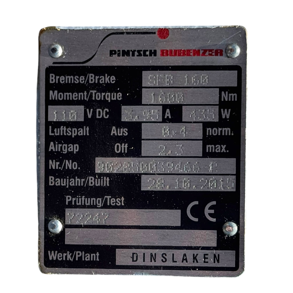 Wölfer Hubswerksmotor Kran Drehstromotor 100kW 1500U/min 400V + Bremse Encoder