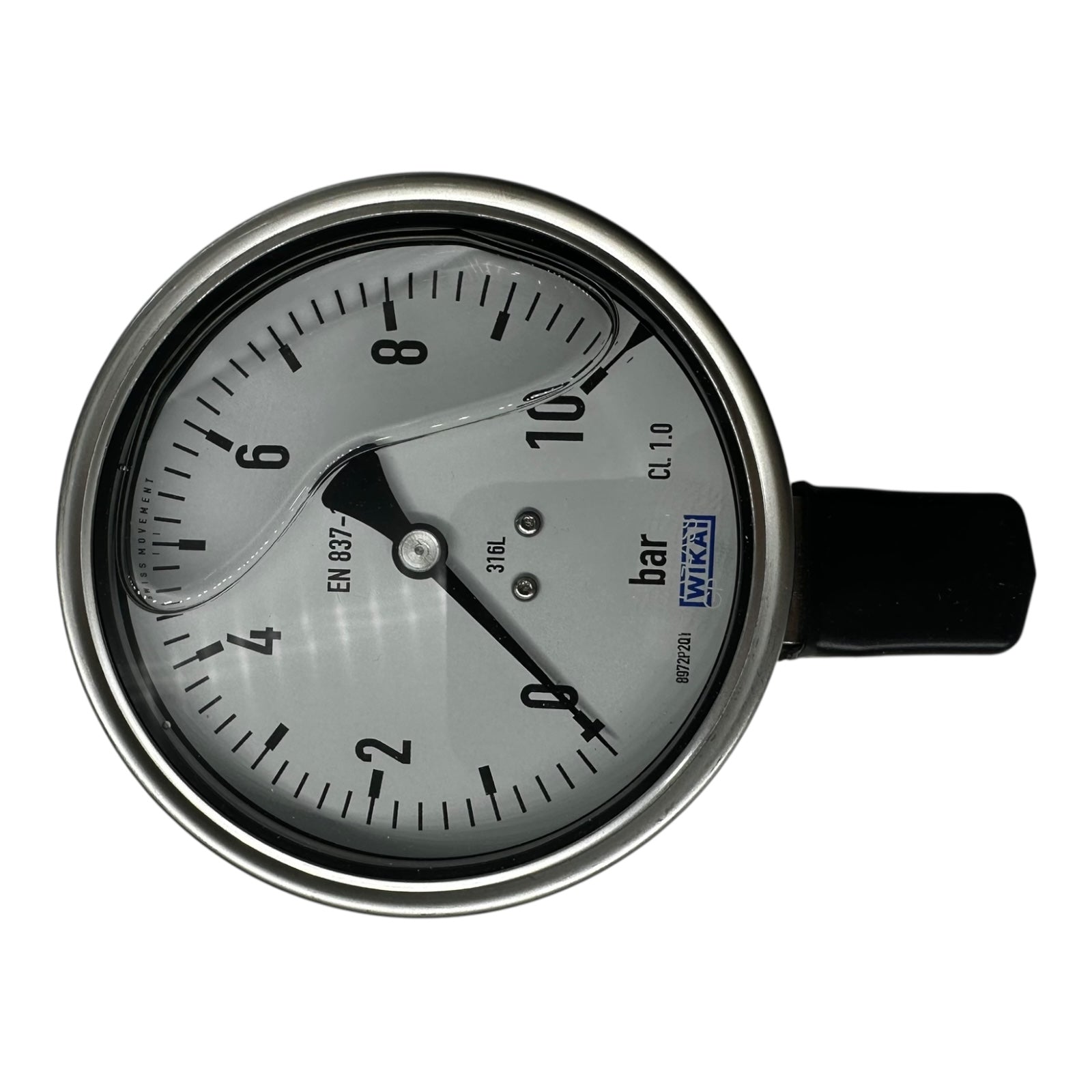 WIKA Manometer 233.50.100 10 bar G1/2B unten 316L Edelstahl Druckmesser