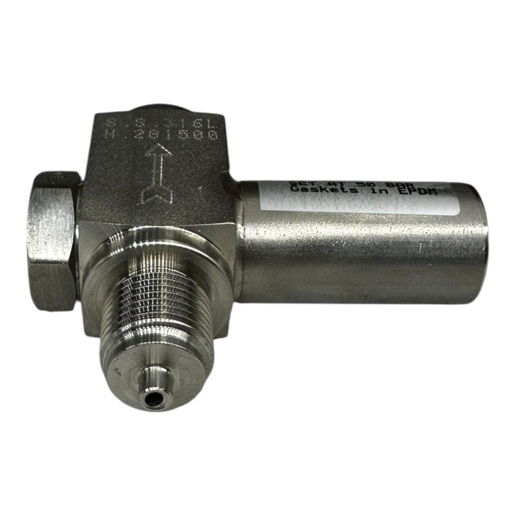 Sicherheitsventil 1/2” Edelstahl 316L Set 50 bar EPDM Dichtung Überdruckventil