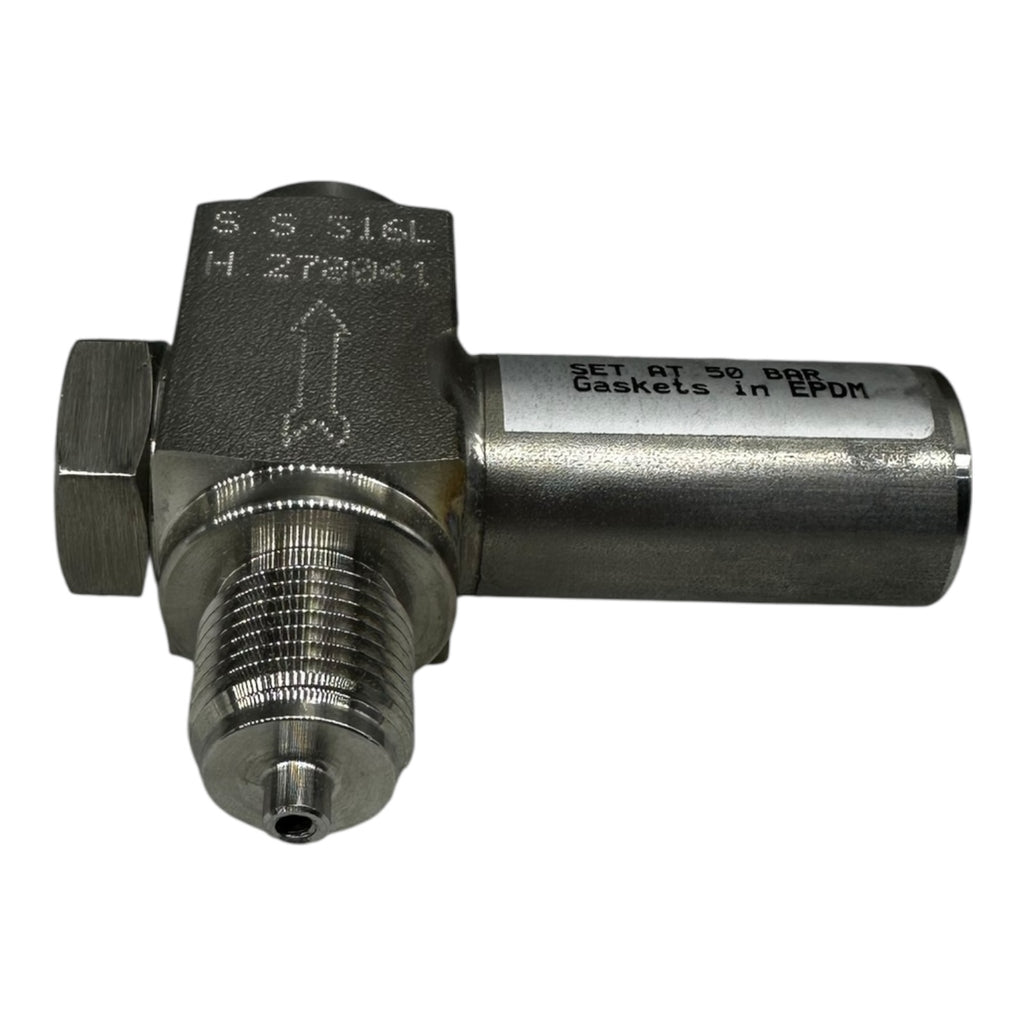 Sicherheitsventil Edelstahl 316L G1/2 Außengewinde Set 50 bar EPDM Dichtung Neu