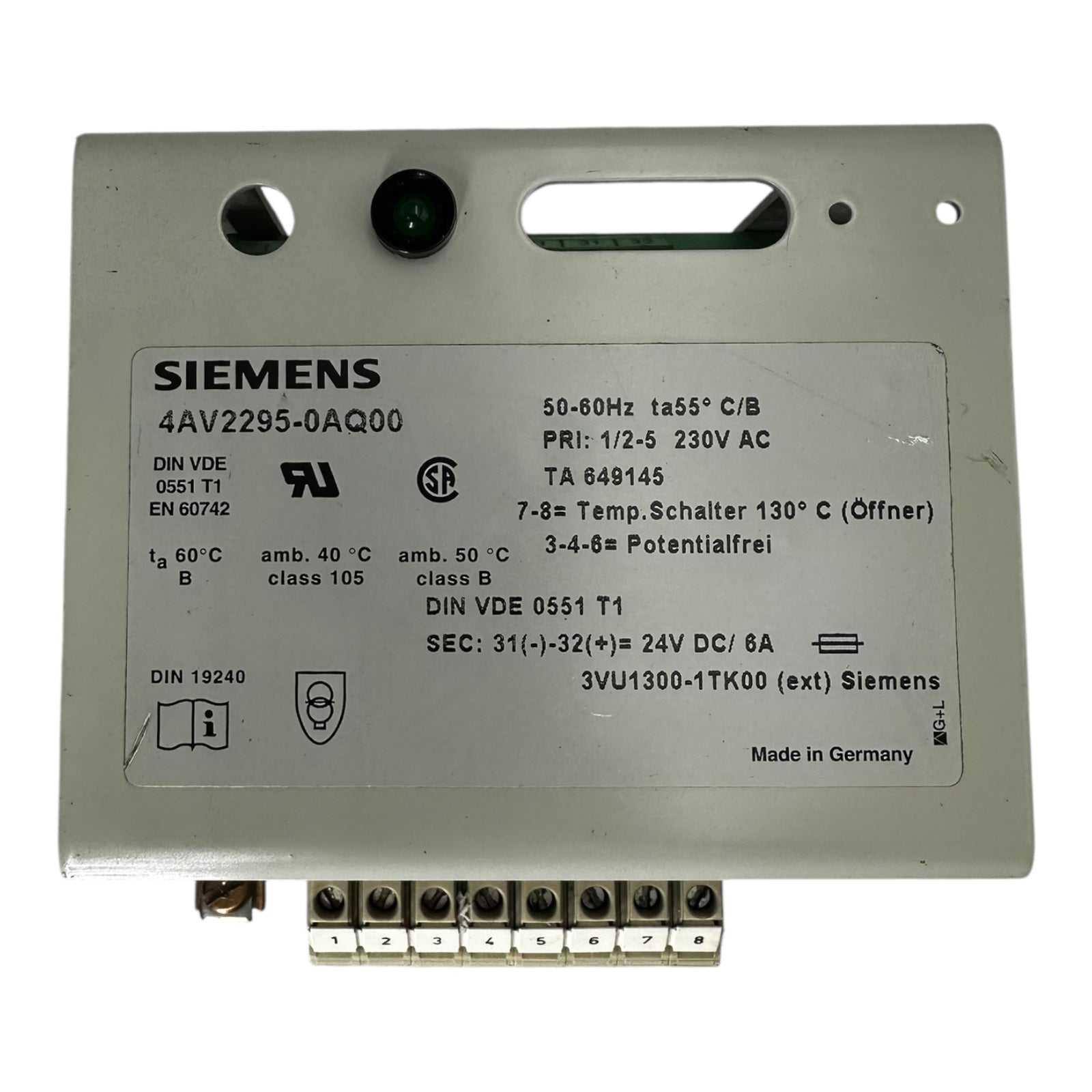 Siemens 4AV2295-0AQ00 Transformator 230V AC / 24V DC 6A Stromversorgung
