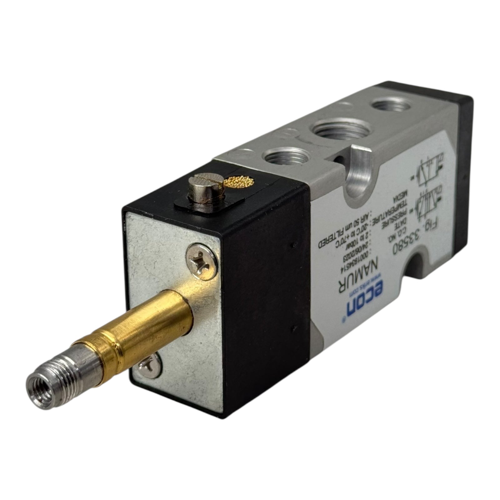 Econ Magnetventil 33580 Namur 3/2 5/2 Wege 24V DC 2,5W Pneumatikventil IP65