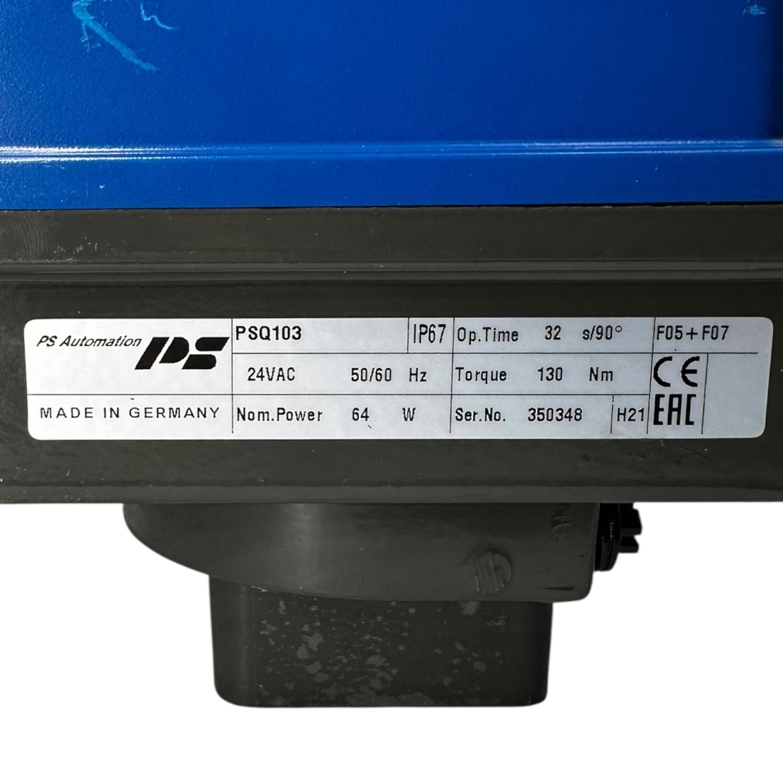 PS Automation PSQ103 Stellantrieb 24VAC 130Nm IP67 elektrischer Antrieb Neu