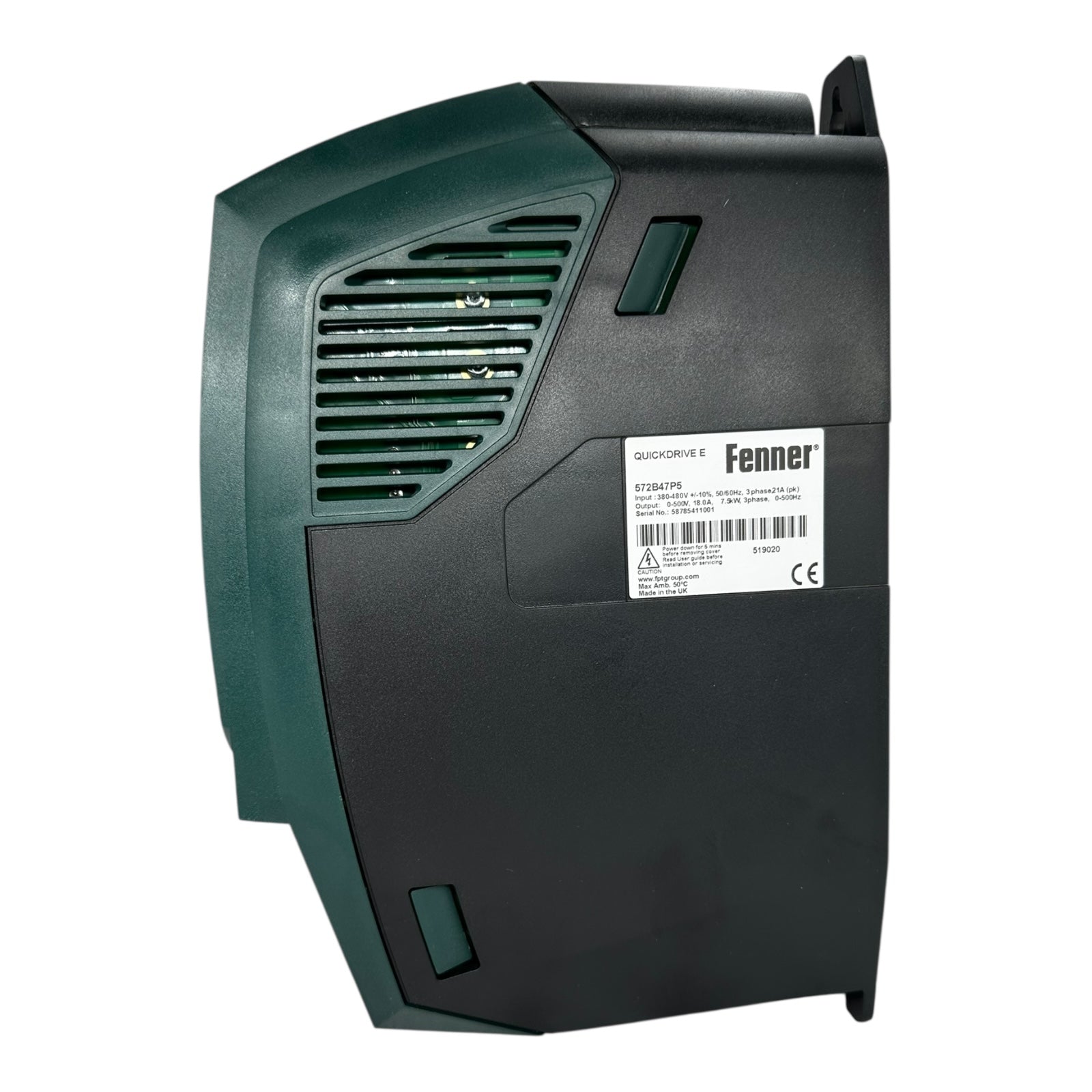 Fenner QuickDrive E 572B47P5 Frequenzumrichter 7,5 kW 18A 3-Phasen 480 V neu