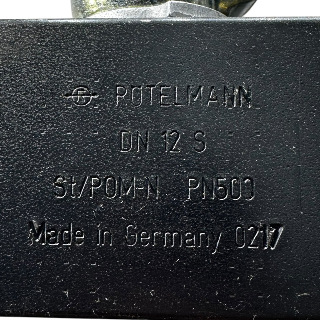 Rotelmann Kugelhahn DN12S PN500 St/POM-N Hydraulikventil Schwarz