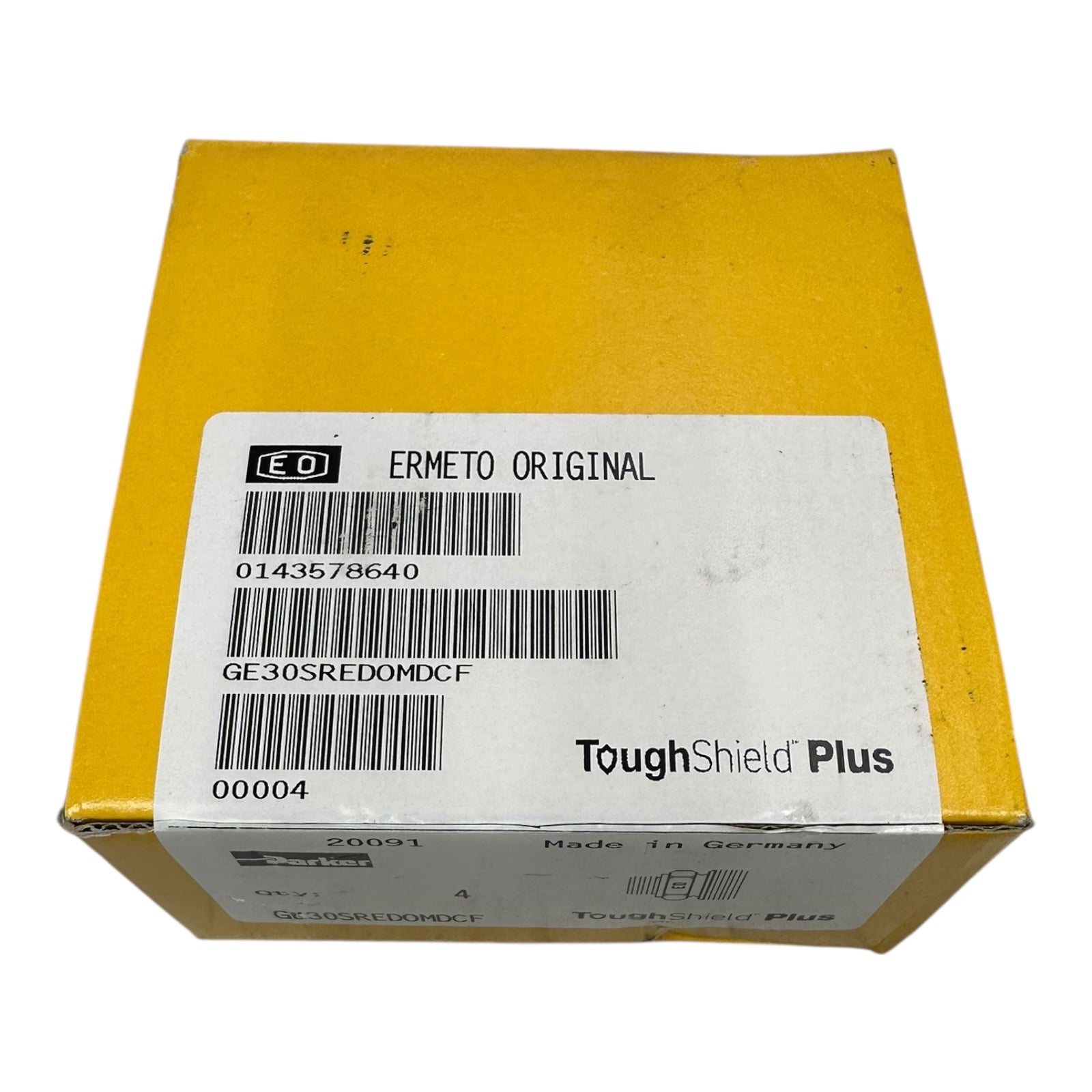 4x Parker Ermeto GE30SREDOMDCF Hydraulik Adapter ToughShield Plus Außengewinde