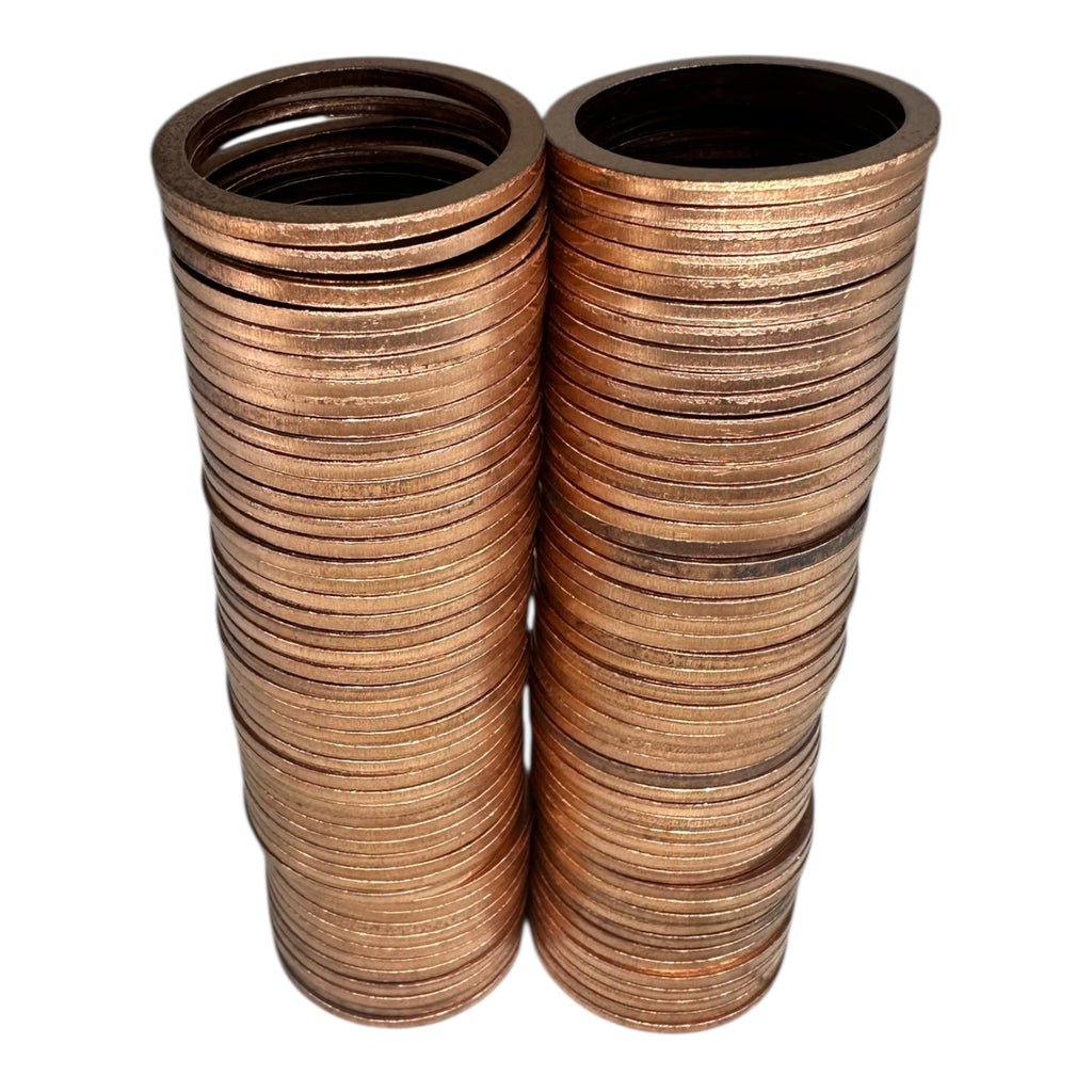 100x Kupferdichtring 24x30x2 mm CU-P100Neutral Dichtung DIN 7603 A M24 Kupfer