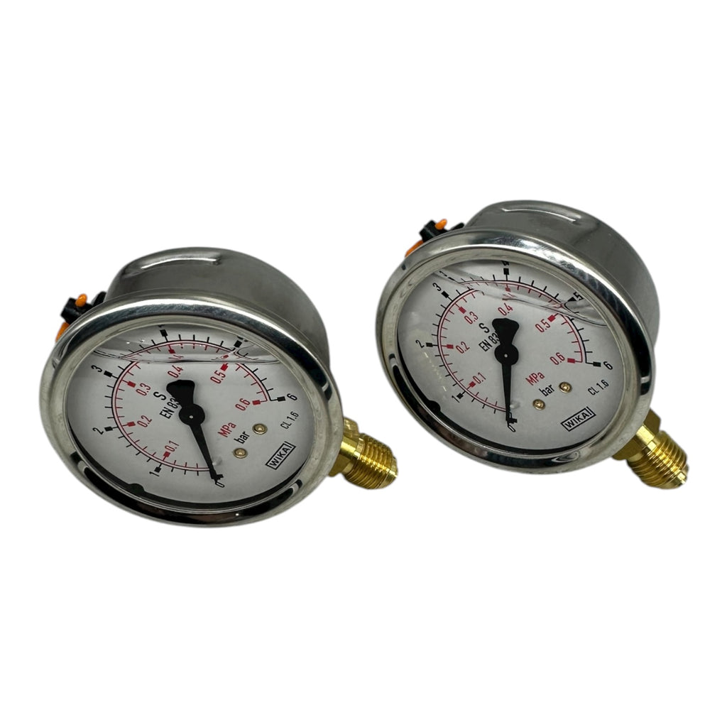 2x WIKA Manometer 213.53.063 0–6 bar G1/4B CL 1.6 EN 837 Messgerät Druckanzeige
