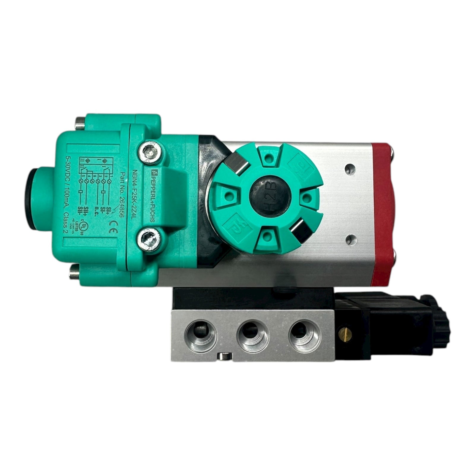 END-Armaturen EC016070EDN15 Messing Kugelhahn DN15 PN40 mit Pneumatik Antrieb