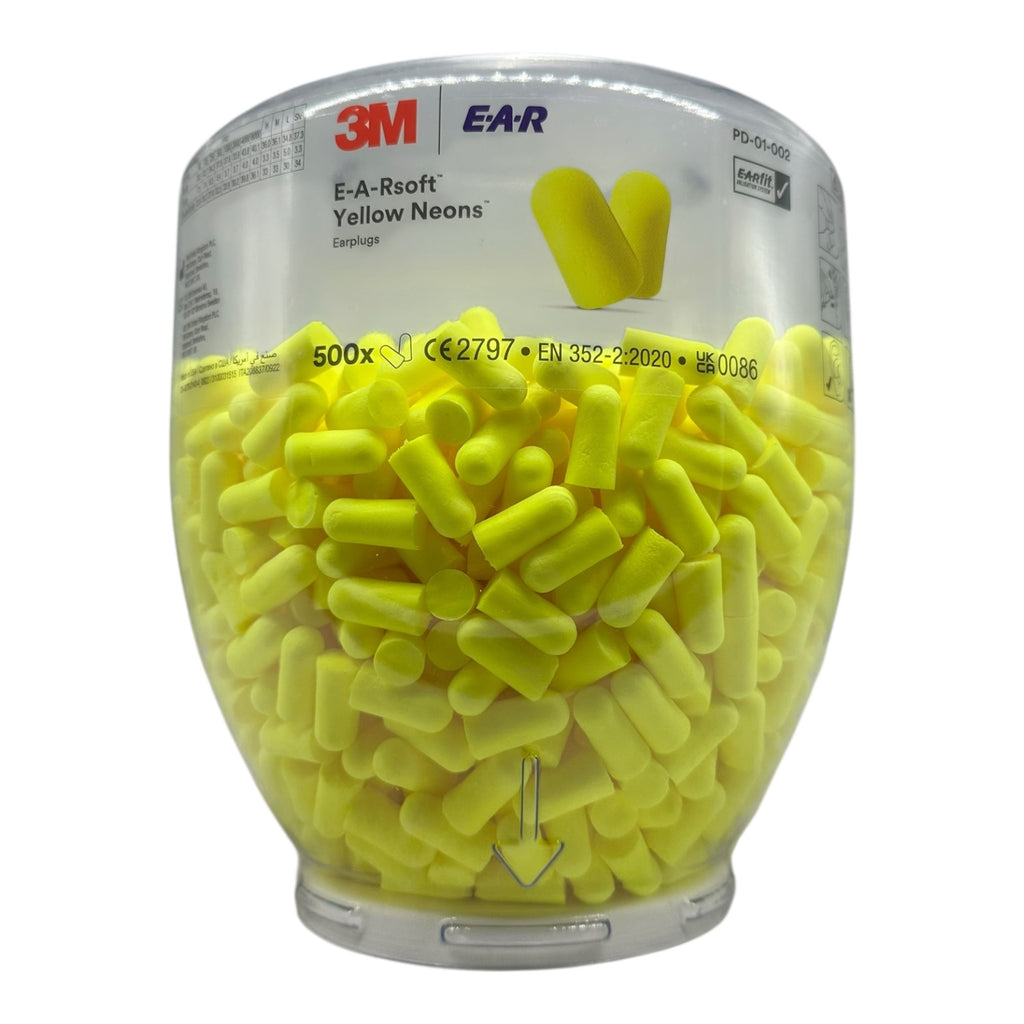 3M E-A-Rsoft Yellow Neons 500x Gehörschutz Ohrstöpsel SNR 36dB Einweg Earplugs