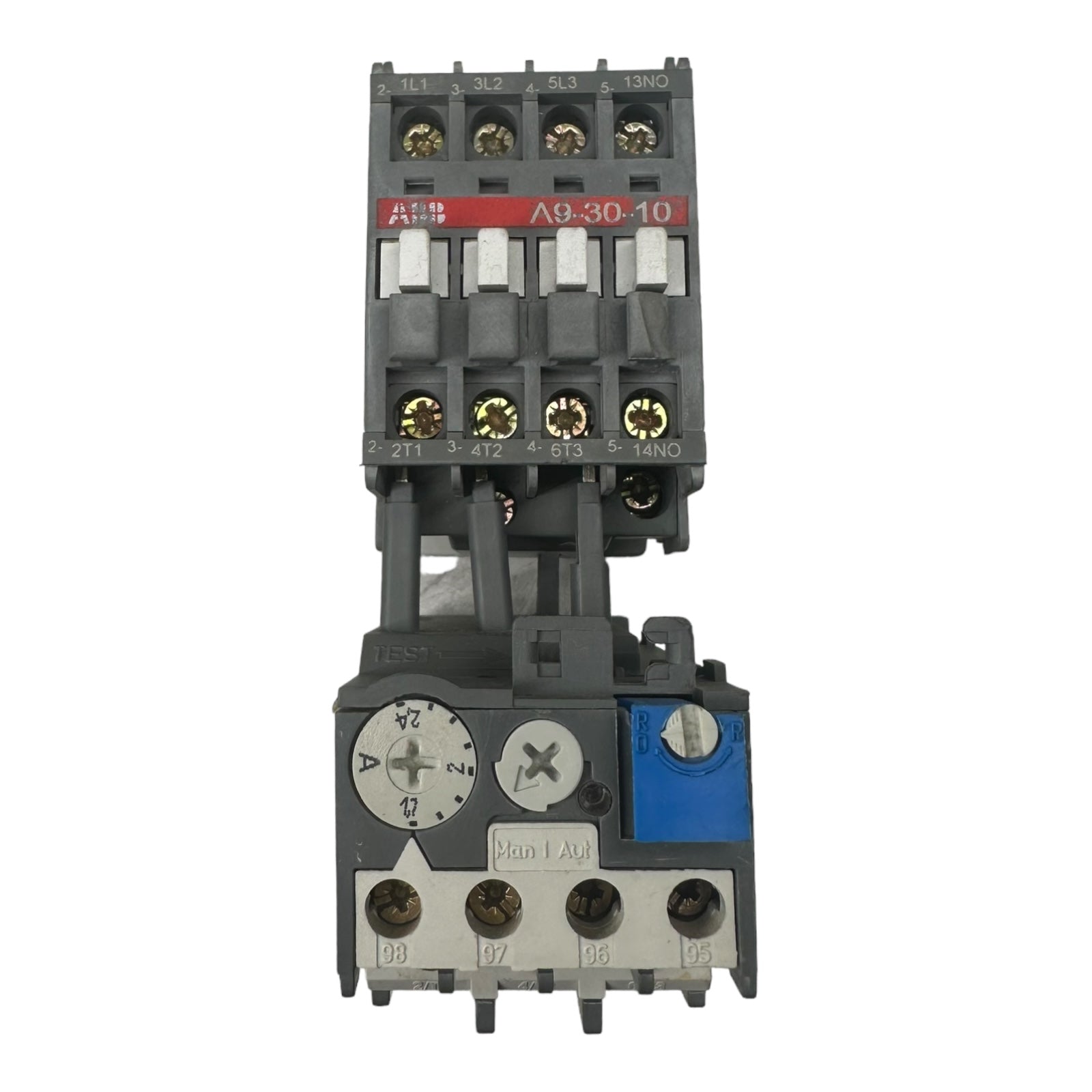 ABB A9-30-10 Schütz 220-240V + ABB TA25 DU 2,4A Überstromauslöser
