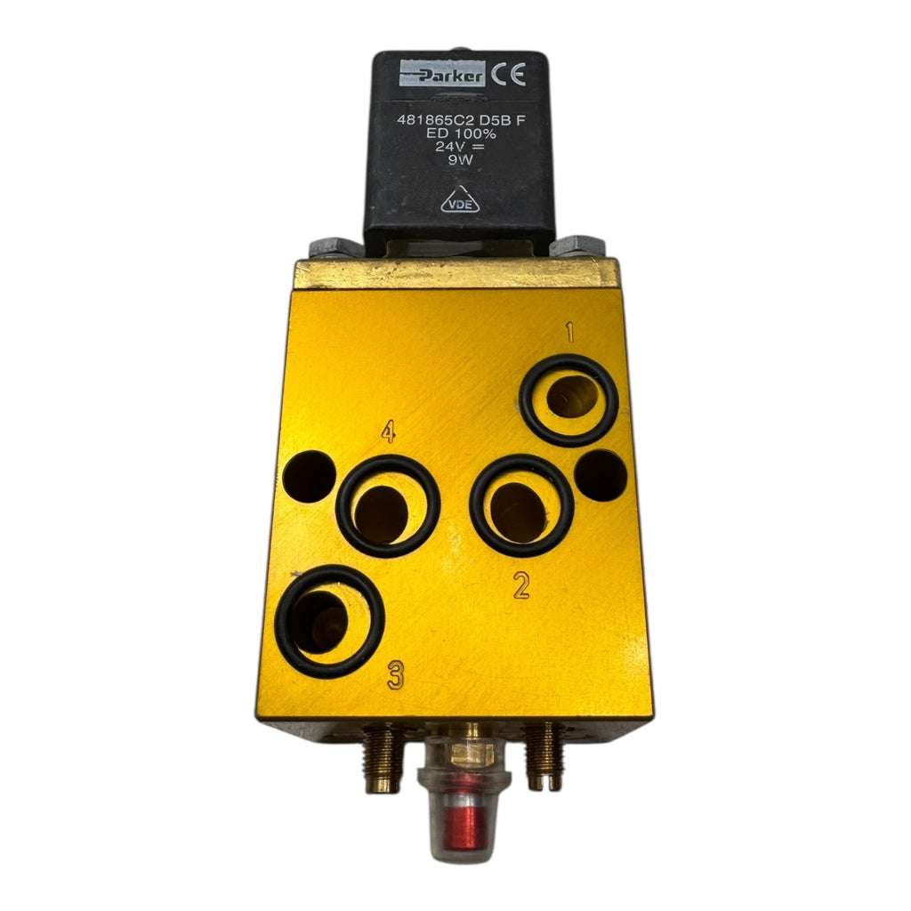 Parker Lucifer 341F34 487066 4/2-Wege Magnetventil 10bar Spule Pneumatikventil