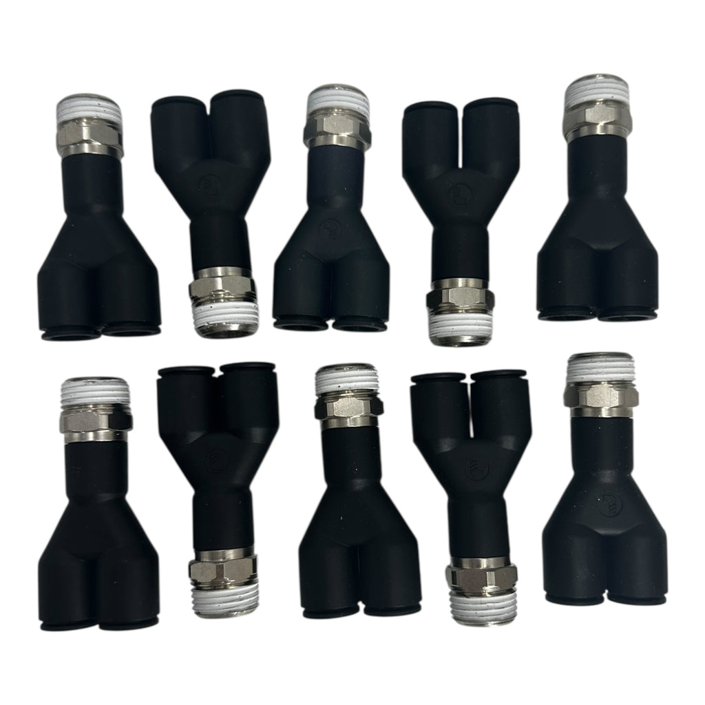 10x Parker Legris LF3000 31481221 Einschraub-Y-Stecker 12mm R1/2 Pneumatik