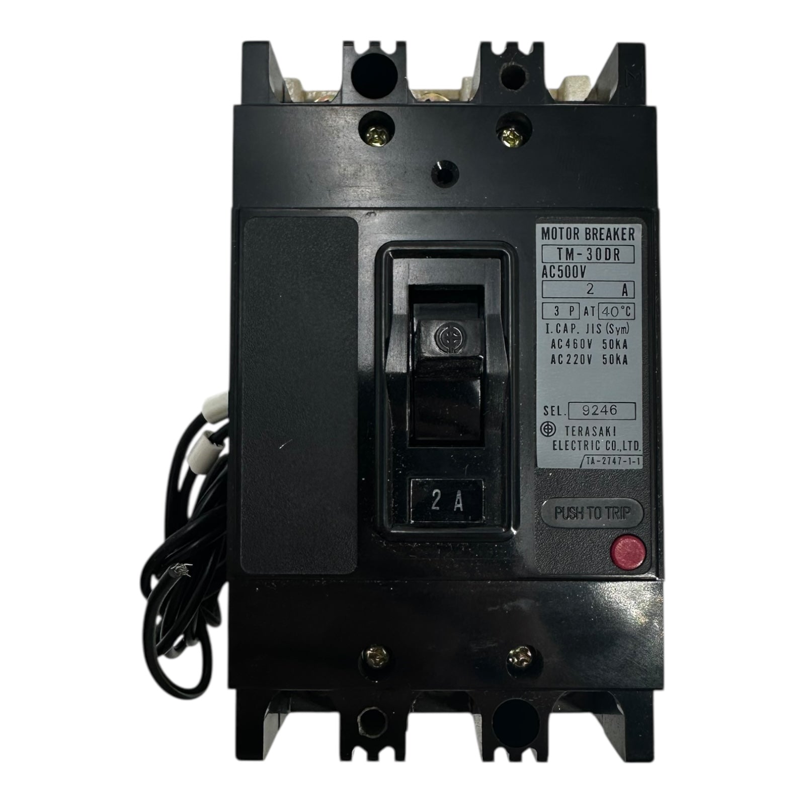 Terasaki TM-30DR Motorschutzschalter Schutzschalter 2A 3-polig AC500V 9246