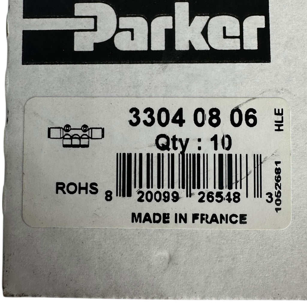 10x Parker 33040806 Steckverbinder 4-fach Verteiler Pneumatik mehrfachverteiler