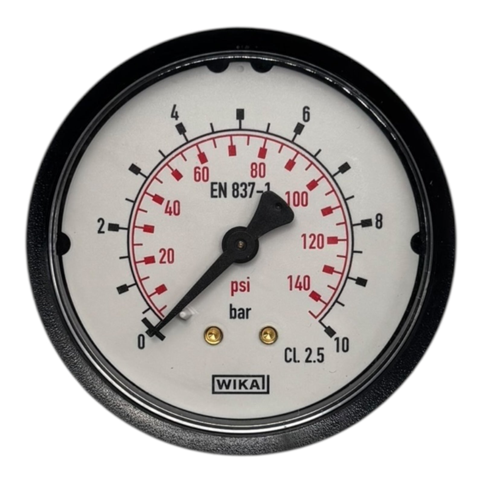 WIKA 111.16.63 Manometer CL2.5 Druckmesser 0-10bar 0-145psi 1/4” Hinten