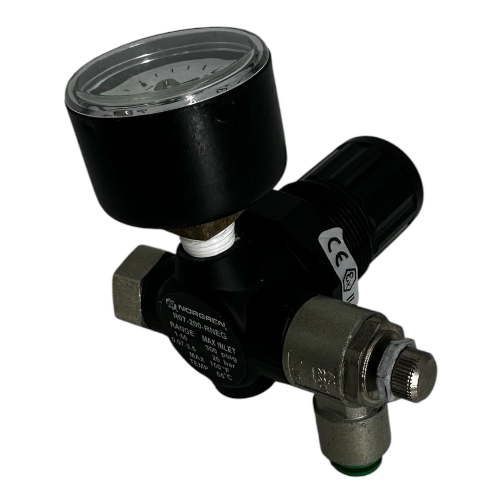Norgren R07-200-RNEG Druckregler 0.07–3.5 bar mit Manometer & Filter