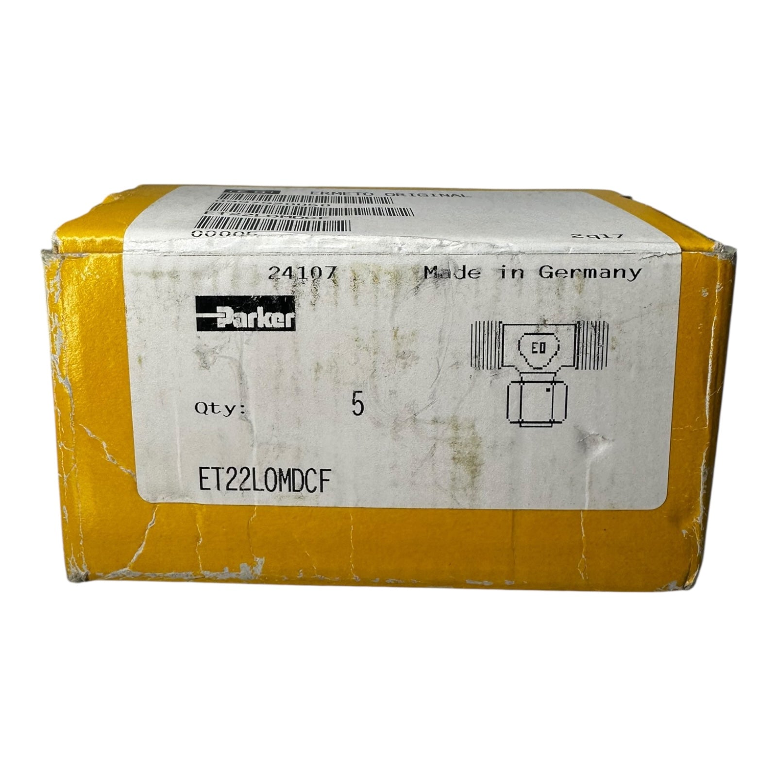 5x Parker Ermeto ET22LOMDCF T-Verschraubung EO Edelstahl Hydraulik