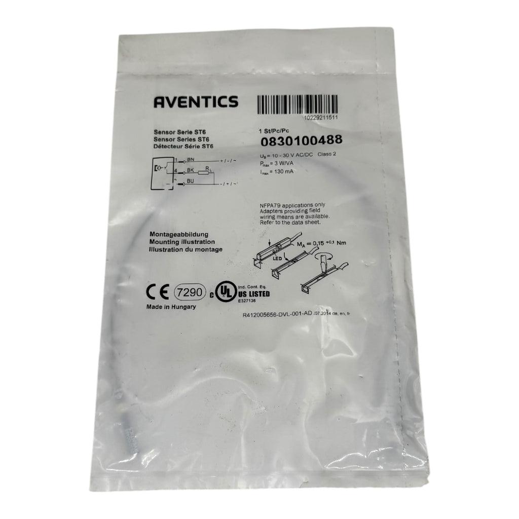 Aventics Sensor 0830100488 ST6 Serie 10–30 VDC 130 mA Pneumatik Zylinder