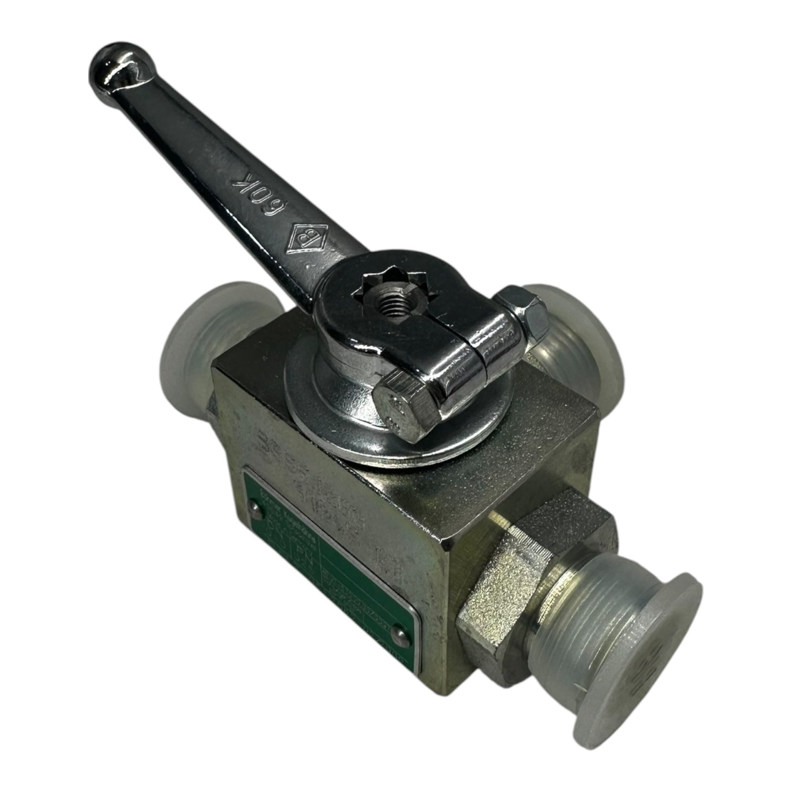 Böhmer Kugelhahn DN10 PN25 3-Wege Ventil Edelstahl PTFE Dichtung