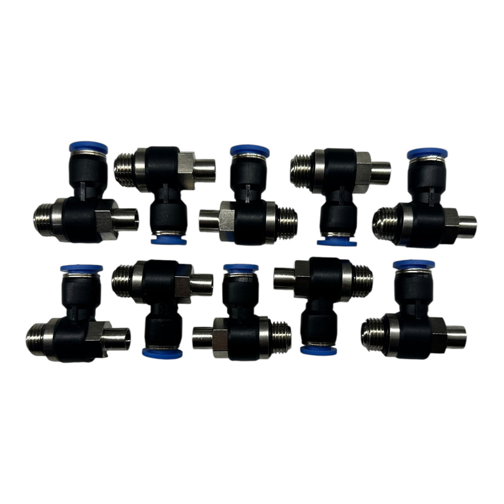 10x Riegler 285.014-8 Drosselrückschlagventil Abluftdros.G1/4 a. 10bar Ø8