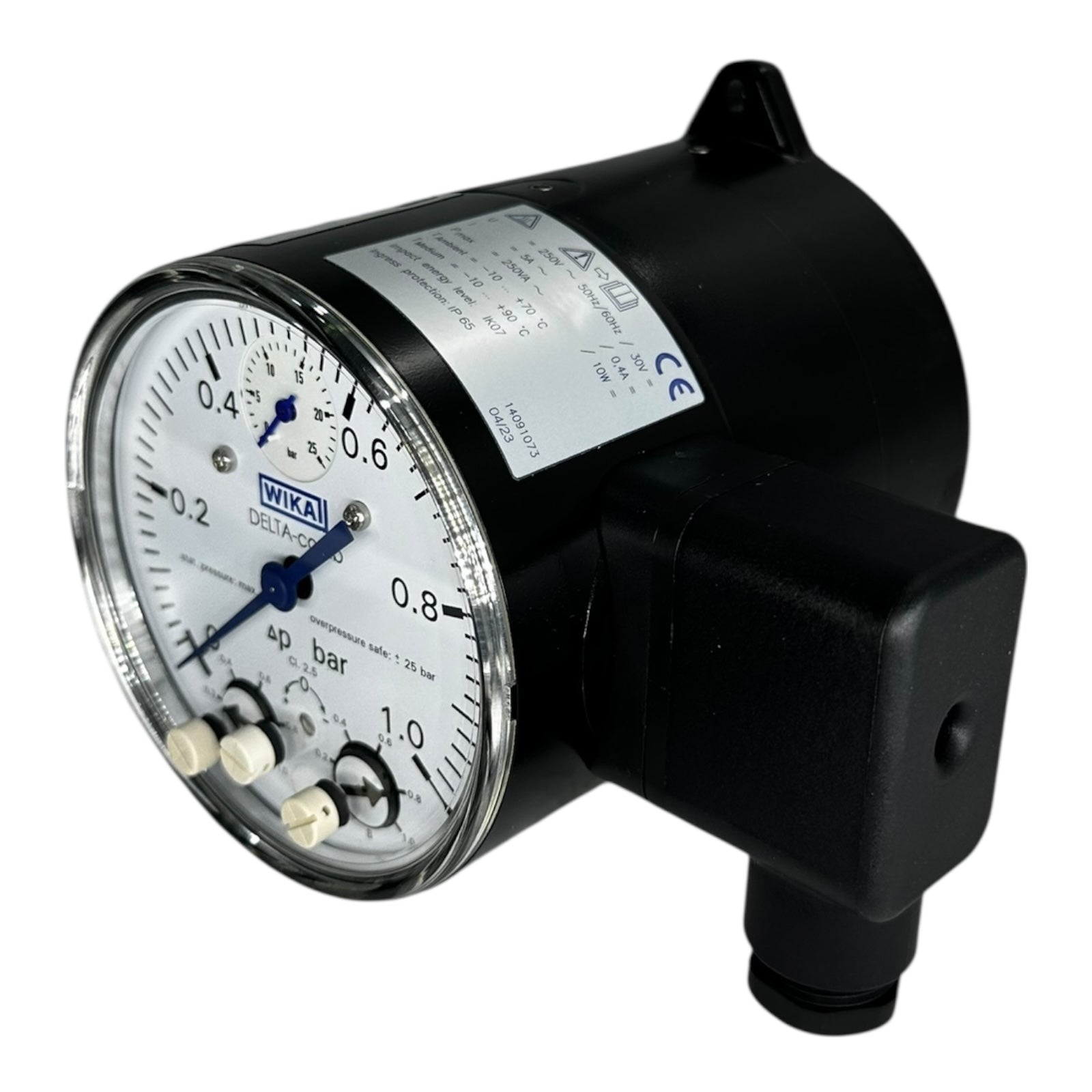 WIKA Differenzdruckmanometer DPGS40.100-D 0–1 bar SPDT Schalter IP65 neu