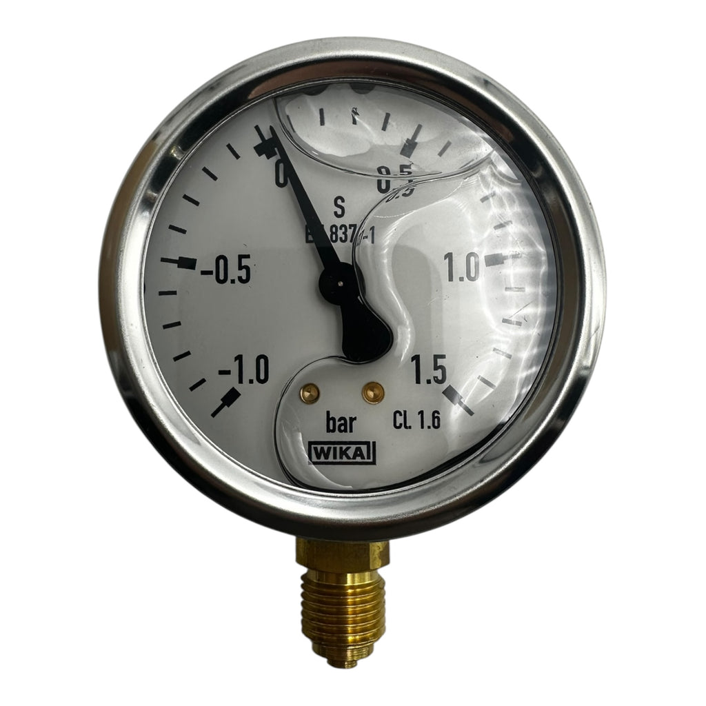 WIKA Manometer 213.53.063 -1/+1,5 bar G1/4B Ø63mm Unteranschluss CL1.6