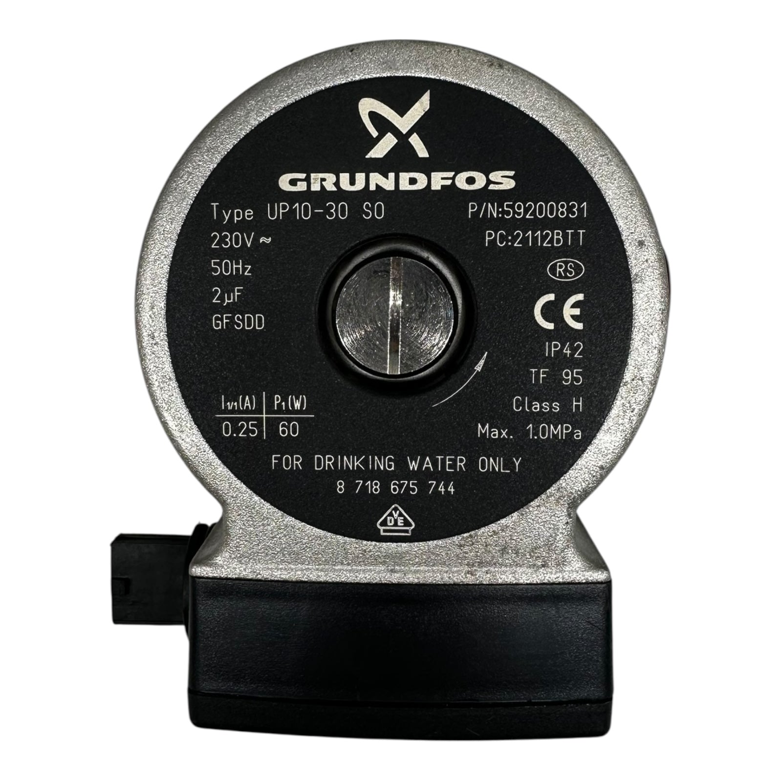 Grundfos UP10-30 SO Zirkulationspumpe 59200831 230V 60W Trinkwasserpumpe