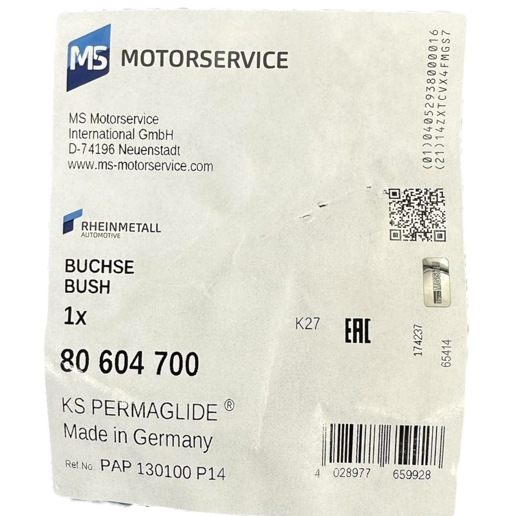 KS Permaglide 80 604 700 Gleitlager Buchse PAP130100P14 Rheinmetall