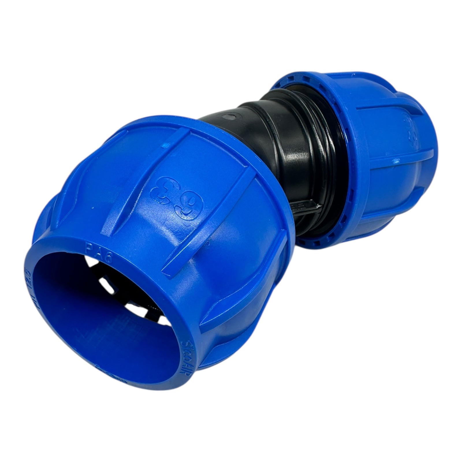 Sicomat R245.063.063 45° Winkelverschraubung D63 SicoAIR SR Serie PN12.5 PA6