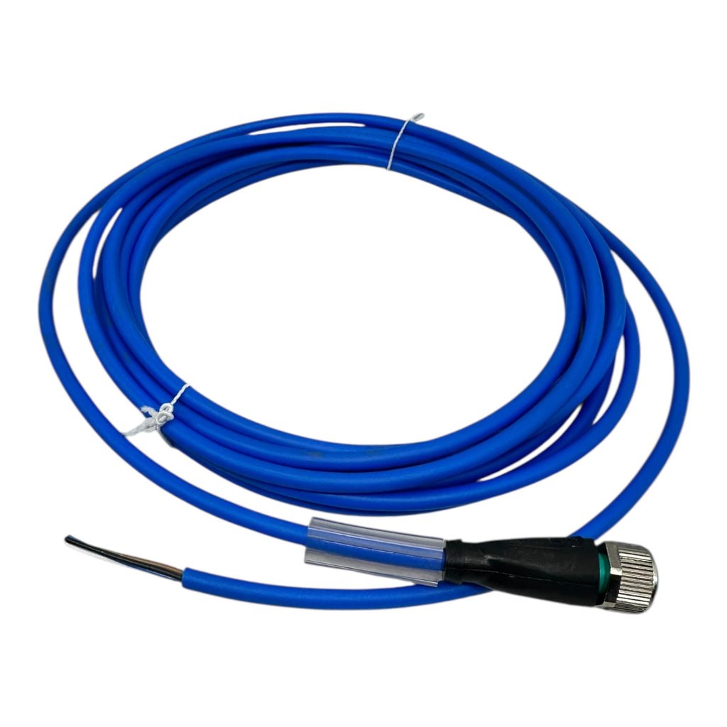 2x Pepperl+Fuchs V1-G-N4-5M-PUR Anschlusskabel M12 Sensorleitung 5m blau neu