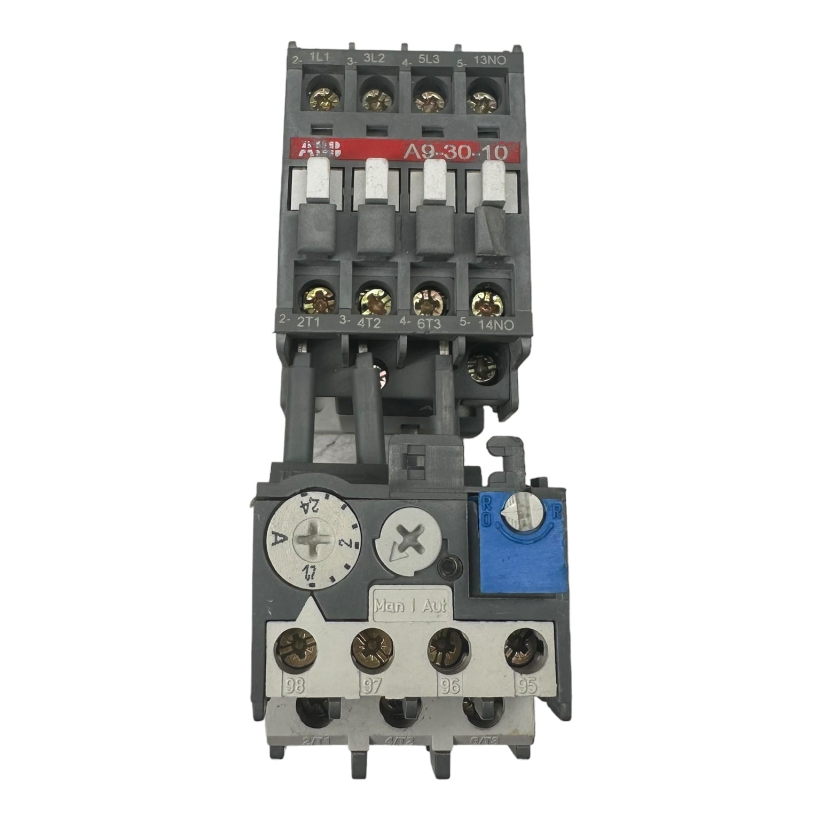 ABB A9-30-10 Schütz 220-240V + ABB TA25 DU 2,4A Überstromauslöser