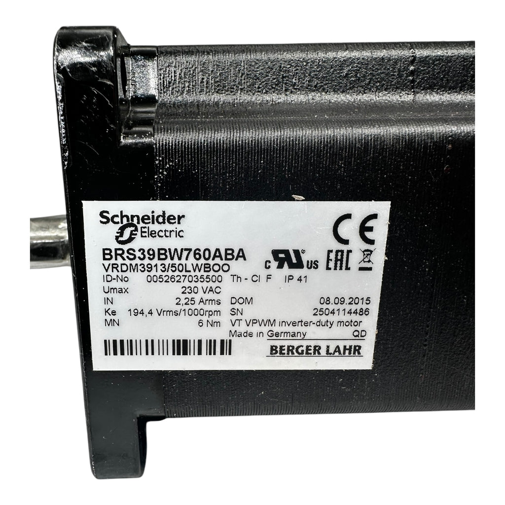 Schneider Electric BRS39BW760ABA 3-Ph.-Schrittmotor 6,78Nm Welle Ø 14mm, L=128mm