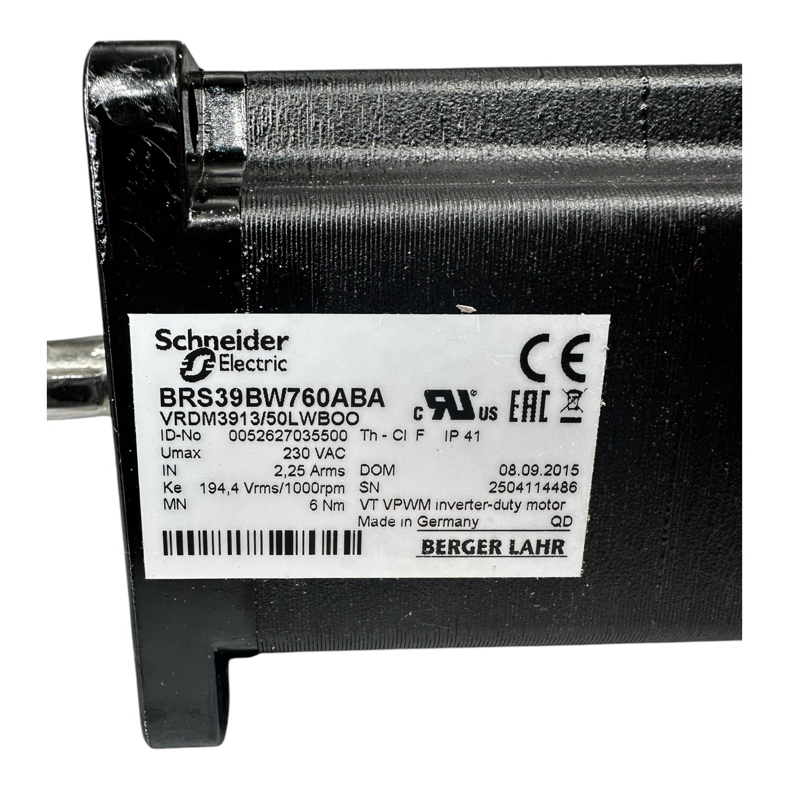 Schneider Electric BRS39BW760ABA 3-Ph.-Schrittmotor 6,78Nm Welle Ø 14mm, L=128mm