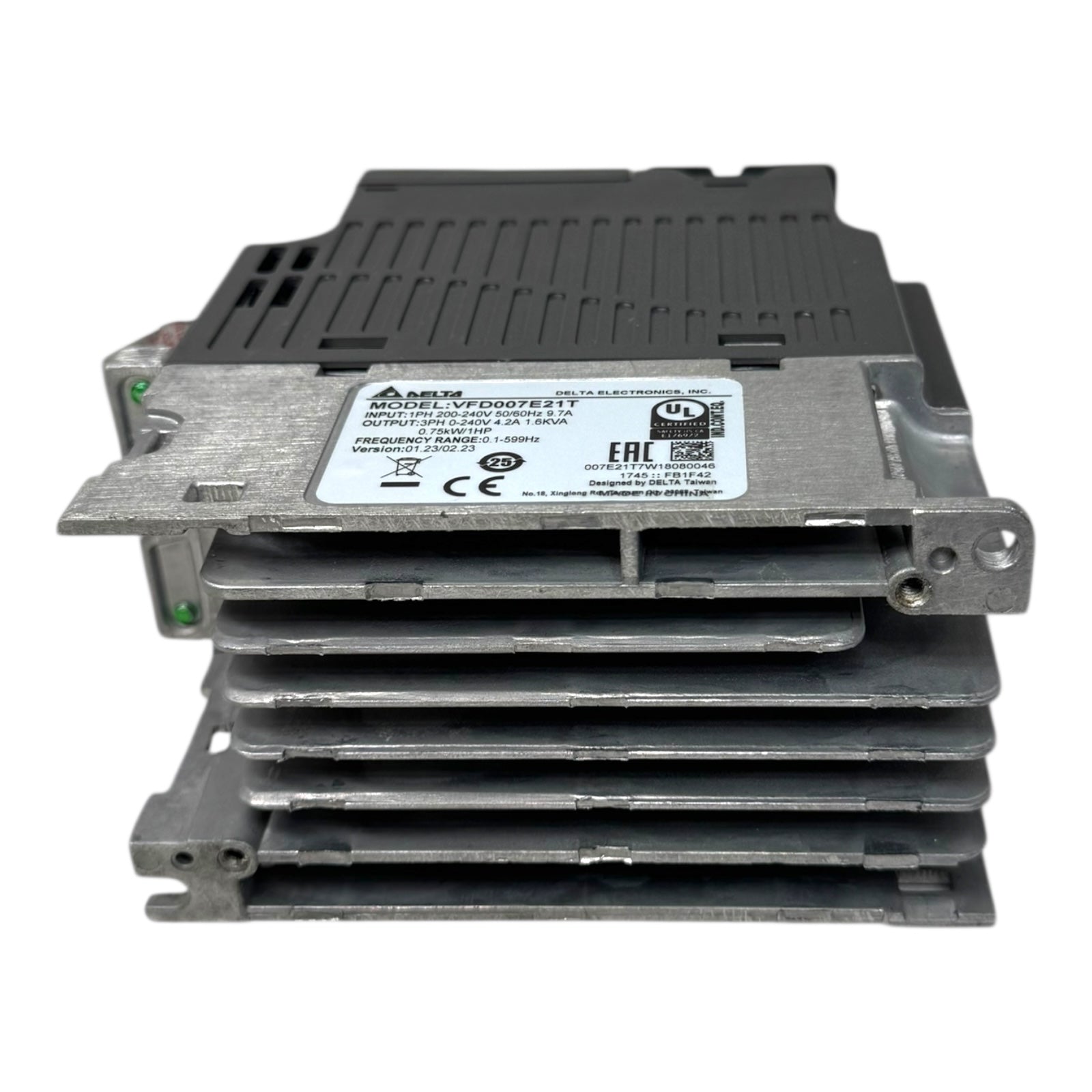 Delta VFD007E21T Inverter E-Serie Einphasig 0,75kW 4.2A 1HP