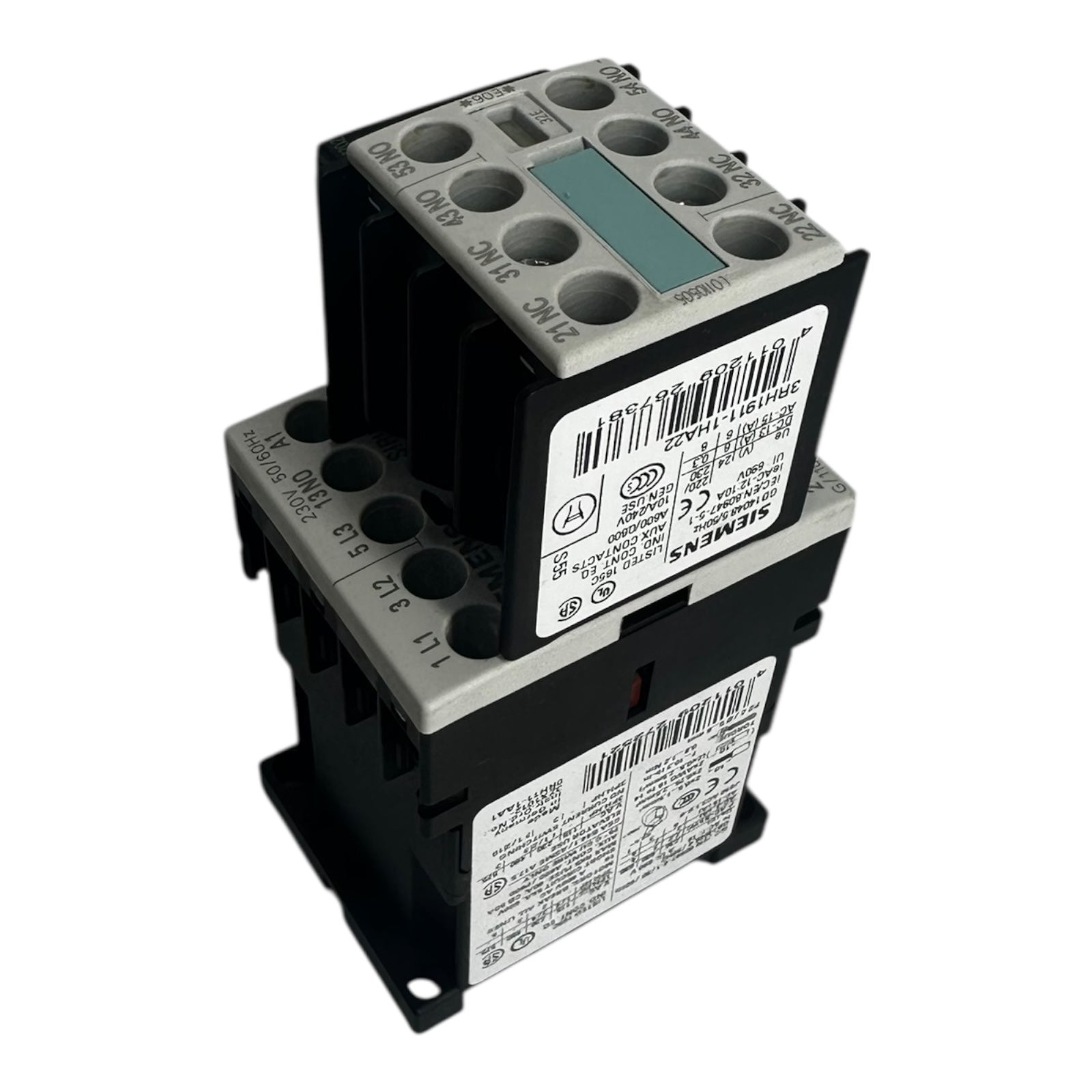 3x Siemens 3RT1015-1AP01 Schütz 3-polig 24V AC Hilfskontaktblock
