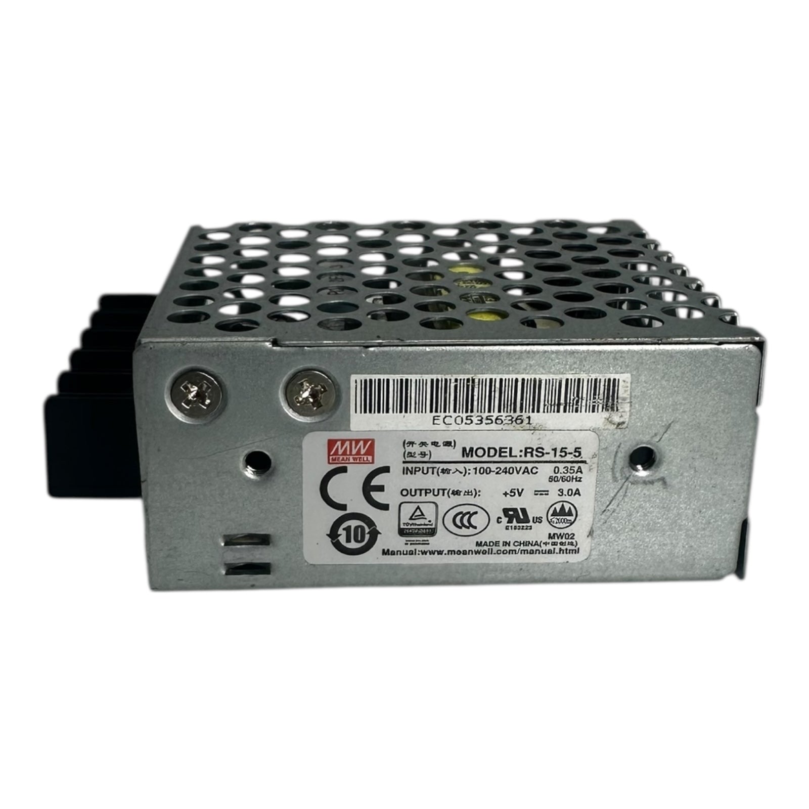 Mean Well RS-15-5 Netzteil 5V 3A Schaltnetzteil 15W 100–240V AC