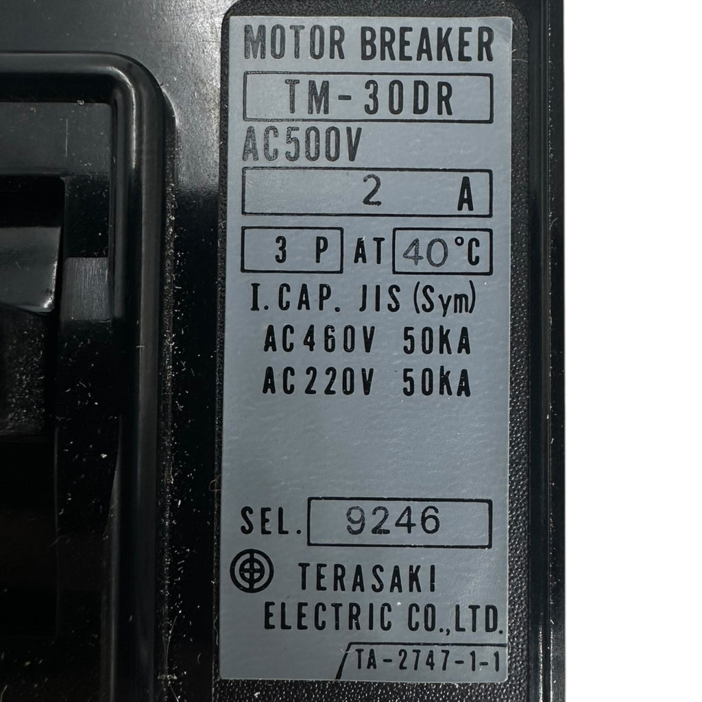 Terasaki TM-30DR Motorschutzschalter Schutzschalter 2A 3-polig AC500V 9246
