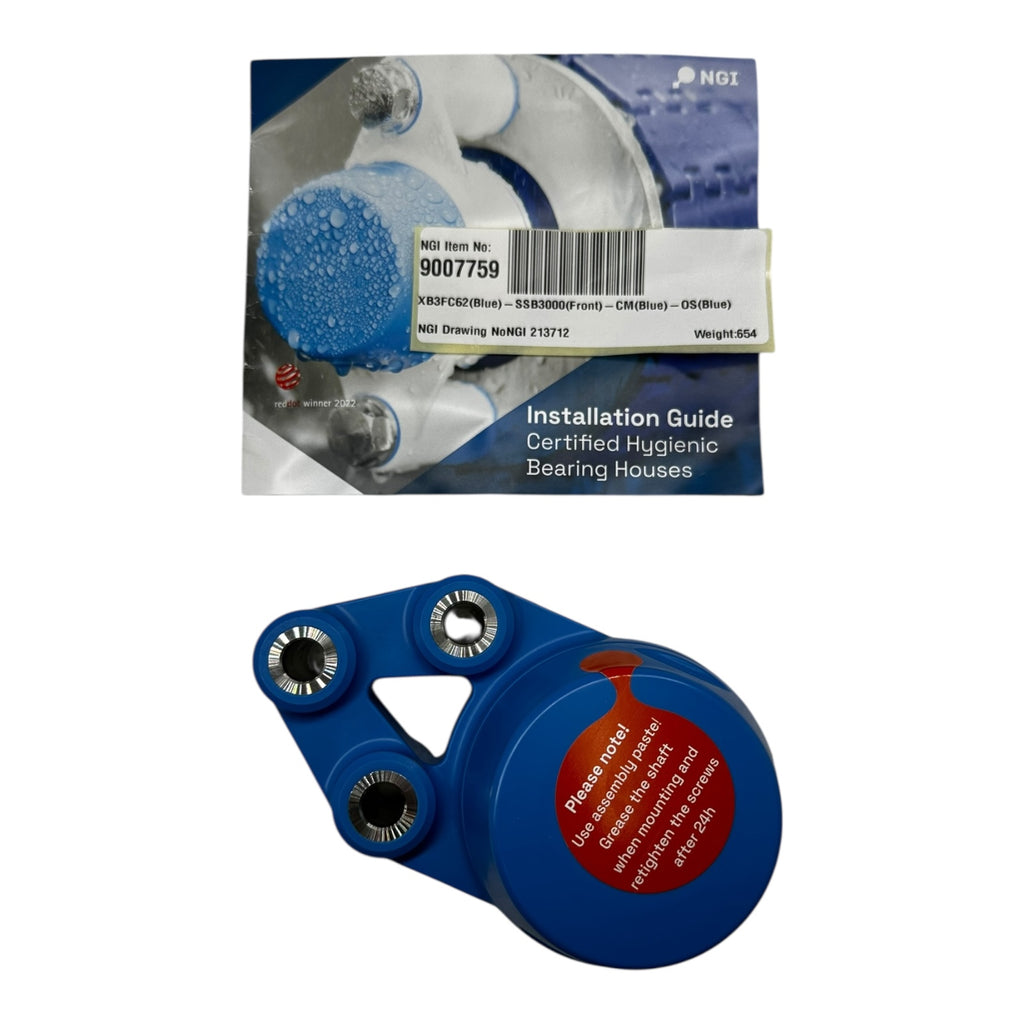 NGI 9007759 Hygienisches Lagergehäuse XB3FC62 Edelstahl IP69K FDA