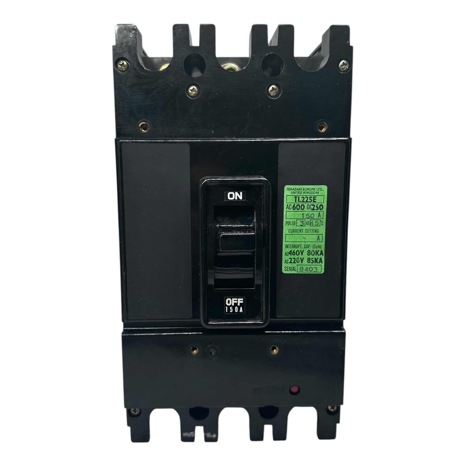 Terasaki TL225E Leistungsschalter 150A 3-polig 600V AC 250V DC 85kA