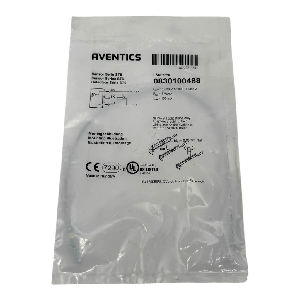 Aventics Sensor 0830100488 ST6 Serie 10–30 VDC 130 mA Pneumatik Zylinder