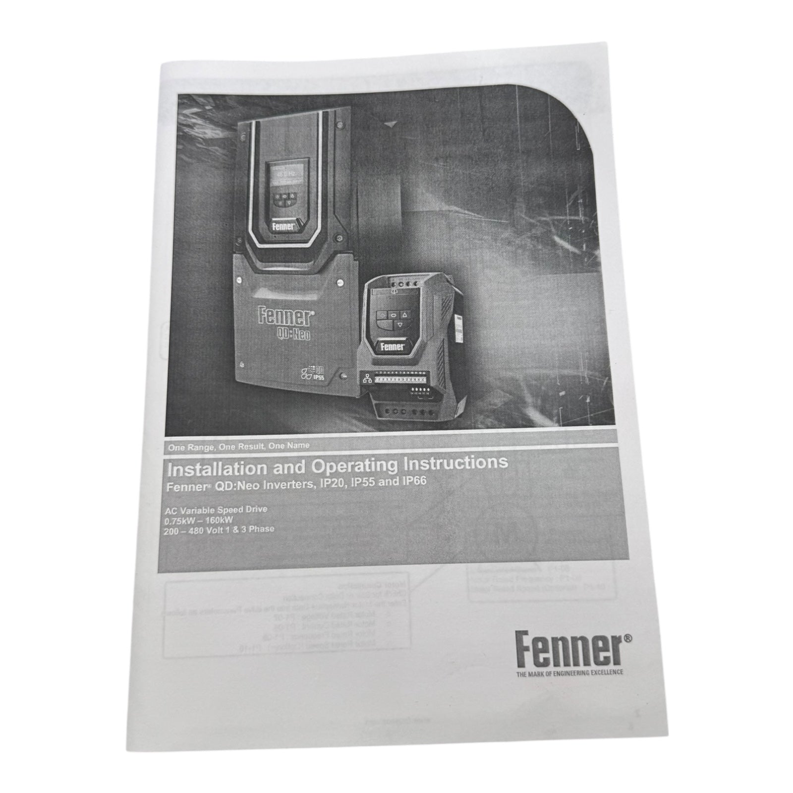 Fenner QD:Neo 572N40P7 Frequenzumrichter 0,75kW 380-480V 2,2A 0-500Hz 3PH UNUSED