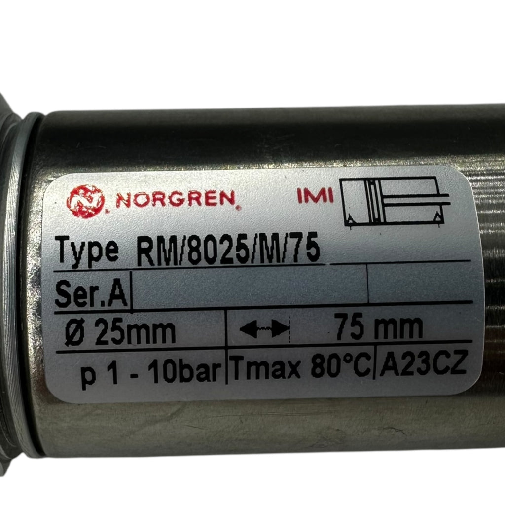 Norgren RM/8025/M/75 Pneumatikzylinder Ø25mm Hub 75mm 1-10bar Edelstahl