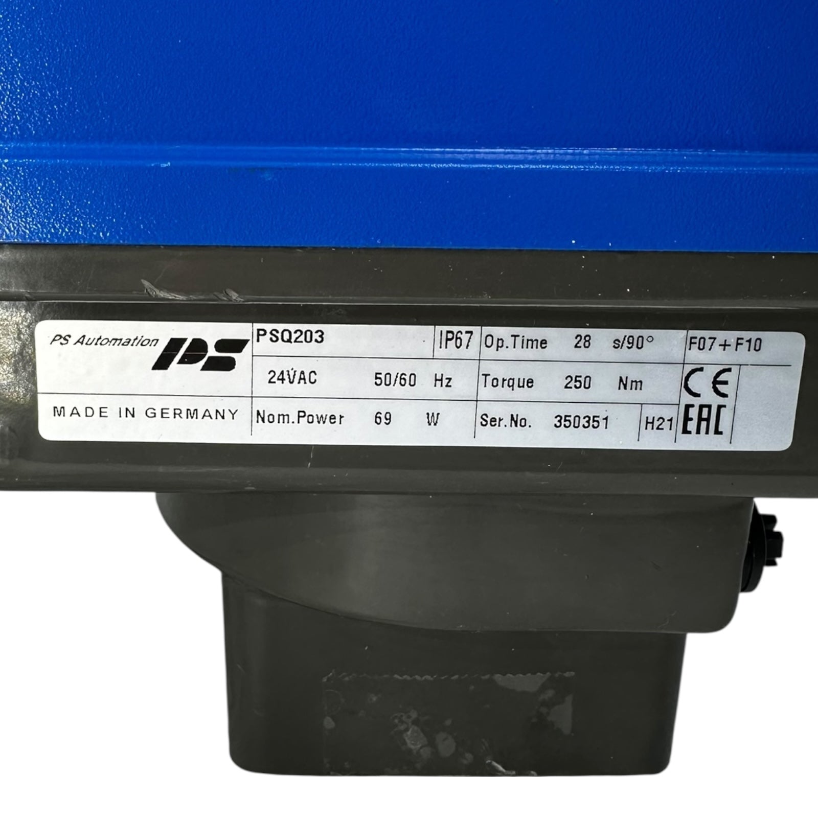 PS Automation PSQ203 Stellantrieb 24VAC 250Nm IP67 elektrischer Antrieb neu