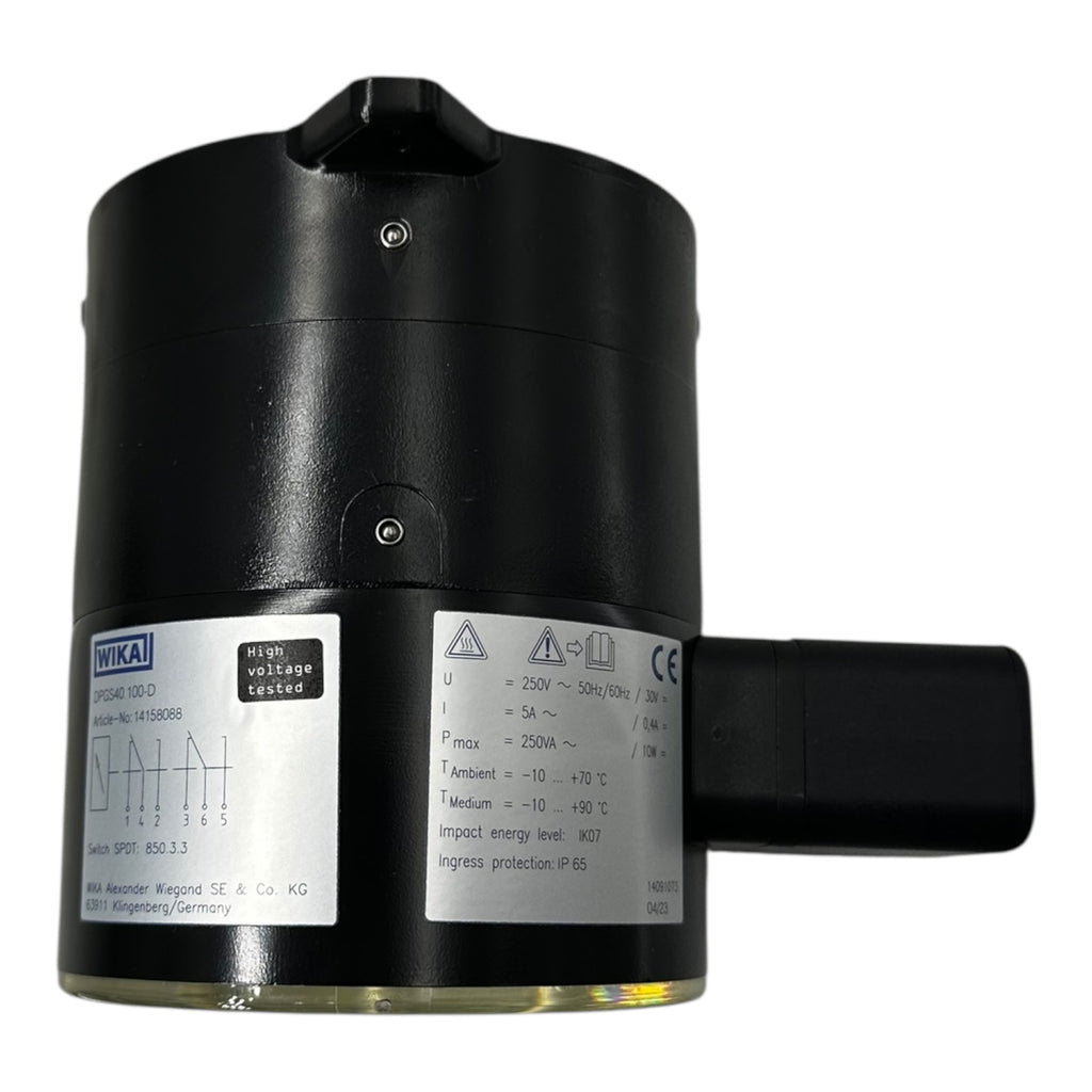 WIKA Differenzdruckmanometer DPGS40.100-D 0–1 bar SPDT Schalter IP65 neu
