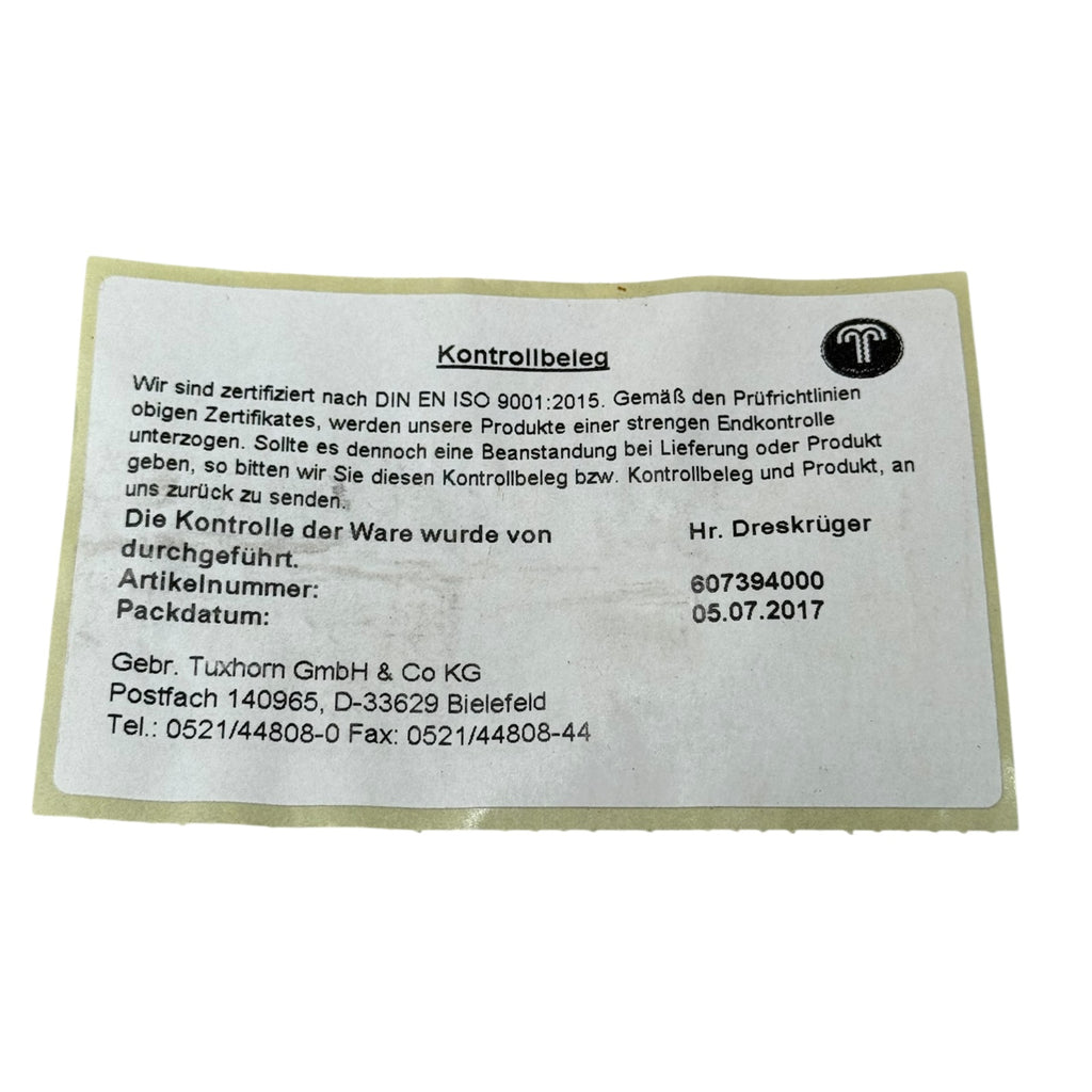 Tuxhorn Rückschlagventil 607.39.40.00 PN10 1 1/2" Eckventil Heberschutz Rapsöl